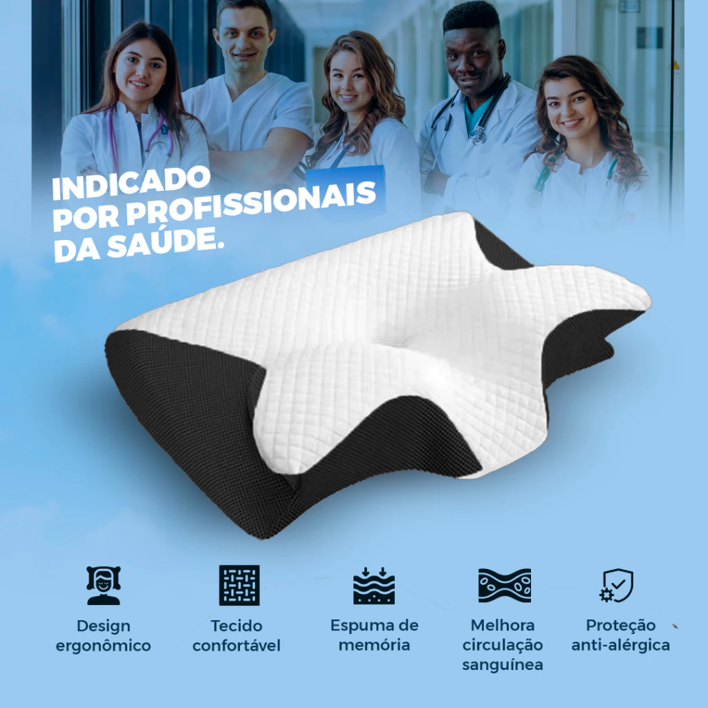 Travesseiro Vita Sono em uso na cama